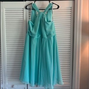 David’s Bridal Sea foam dress